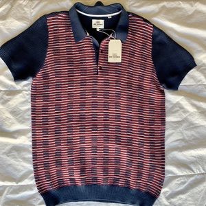 NWT ❗️Ben Sherman Mixed Stripe Panel Polo | Sz M